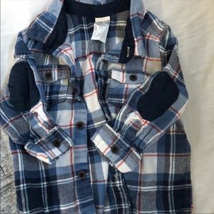 Plaid baby boy flannel button down